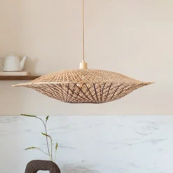Lámpara colgante Madura de GOOD & MOJO, Ø 60 cm, color natural/marrón, bambú