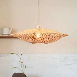 Lámpara colgante Madura de GOOD & MOJO, Ø 60 cm, color natural/marrón, bambú