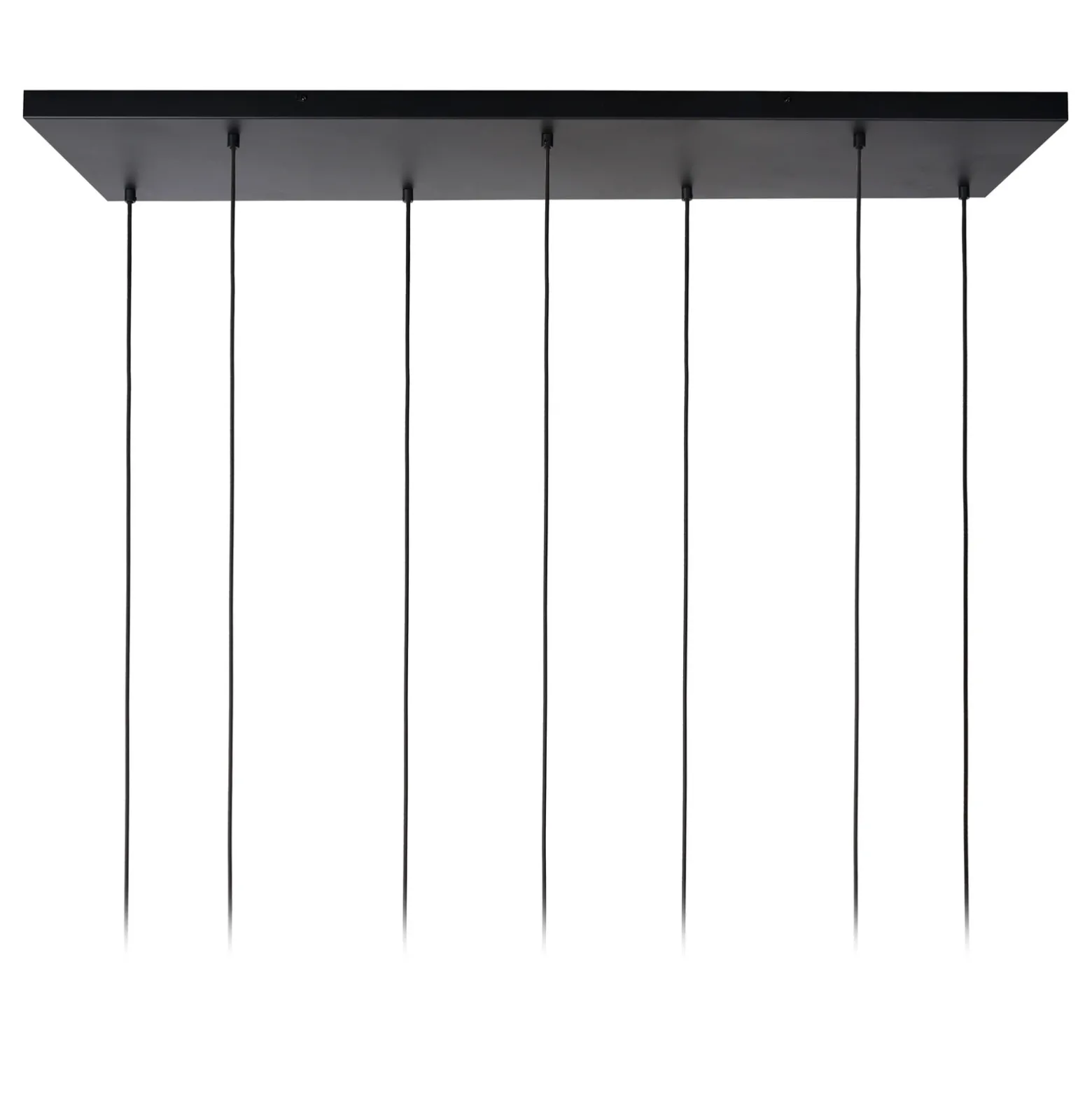 Lámpara colgante Maloto, cristal, 7 luces, ámbar, 150 cm