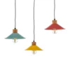 Lámpara colgante Manavgat N-553 3 luces amarillo/azul/rojo