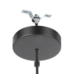 Lámpara colgante Mantunalle, Ø 20 cm, blanco/negro, cristal