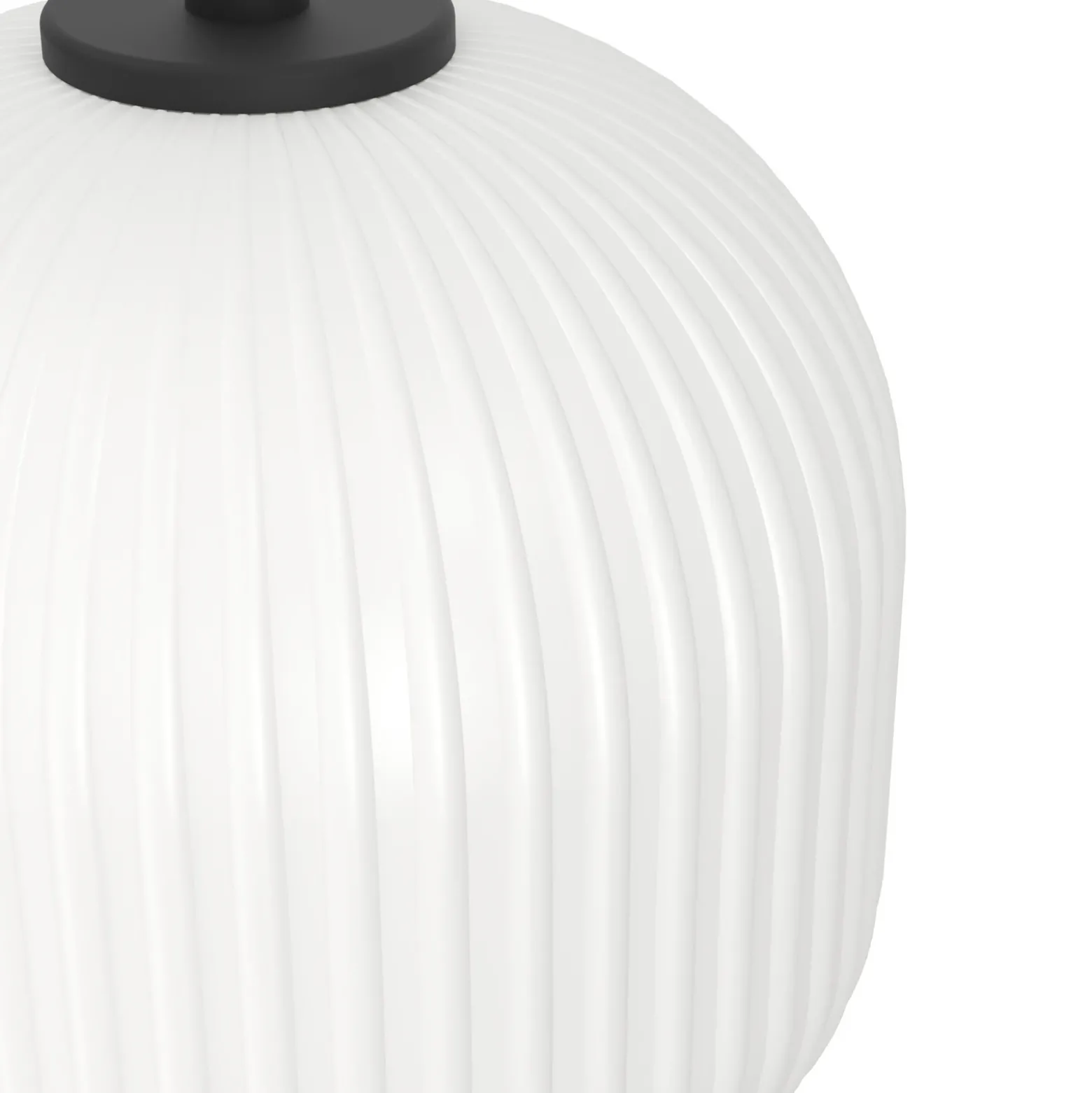 Lámpara colgante Mantunalle, Ø 20 cm, blanco/negro, cristal