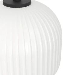 Lámpara colgante Mantunalle, longitud 120 cm, negro/blanco, 3 luces.