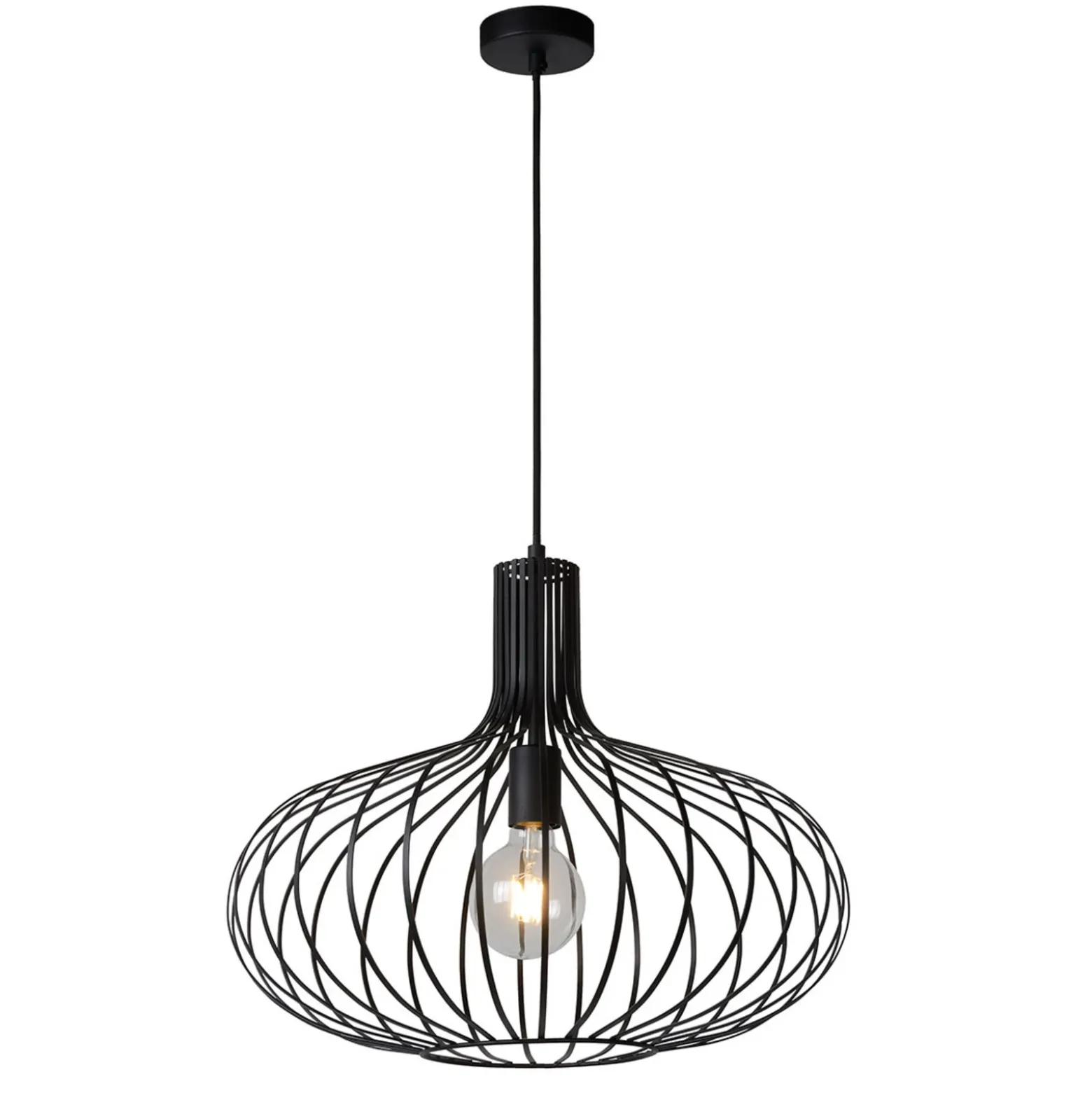 Lámpara colgante Manuela en negro, 50 cm