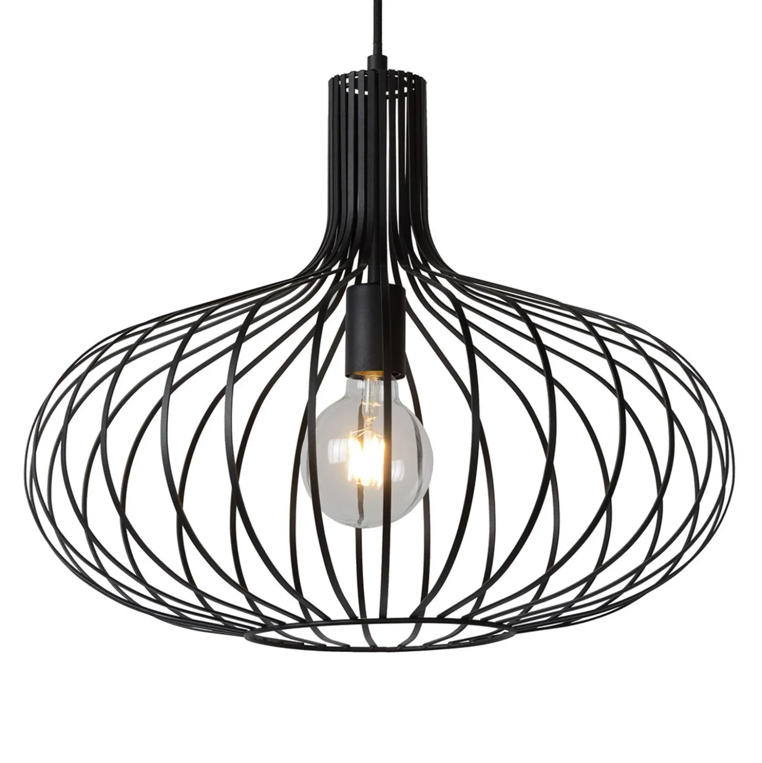 Lámpara colgante Manuela en negro, 50 cm