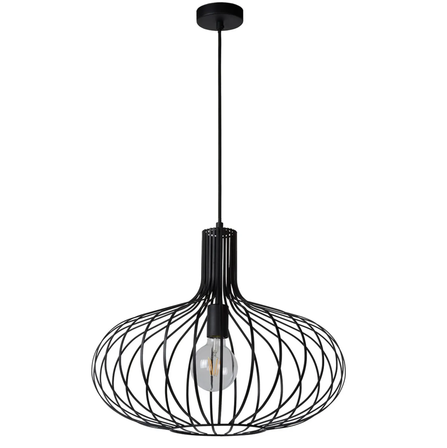 Lámpara colgante Manuela en negro, 50 cm