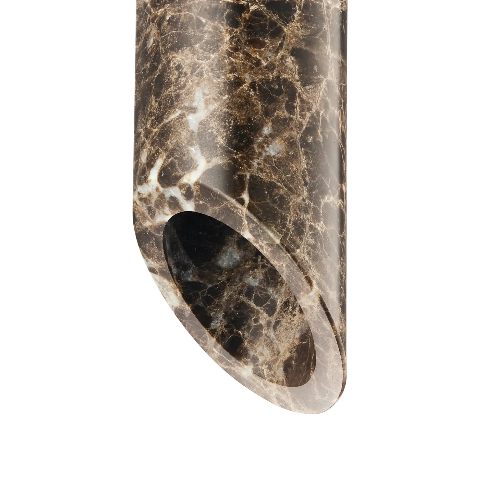 Lámpara colgante Marble Art, marrón, mármol, altura 30 cm, Ø 5 cm