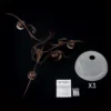 lámpara colgante Marco de 3 luces con cristal de alabastro