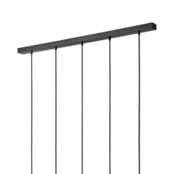 Lámpara colgante Markus, vidrio opalino/madera de roble, longitud 100 cm, 5