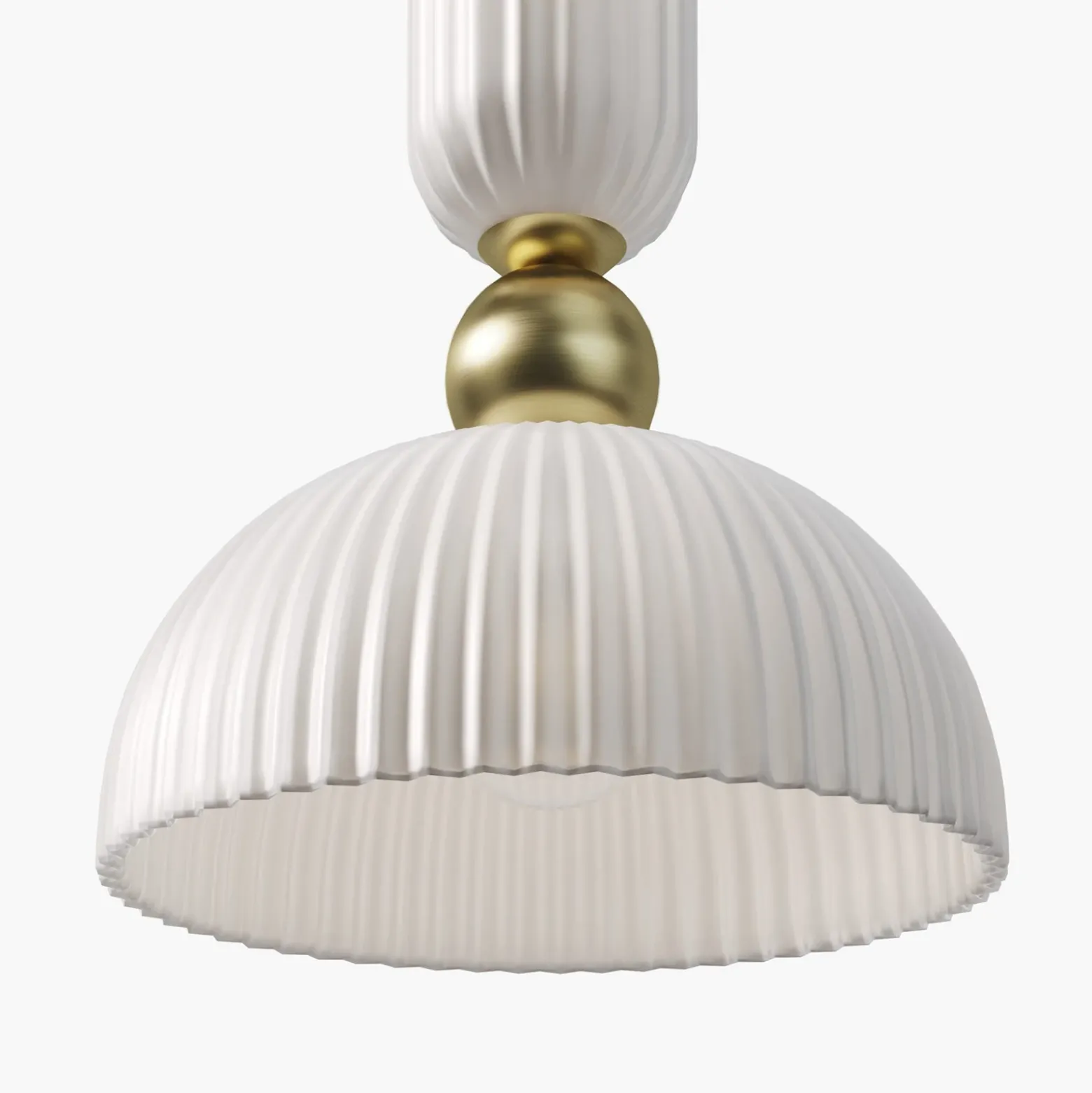 Lámpara colgante Maytoni Antic, blanco/dorado, Ø 30 cm, cristal, E27