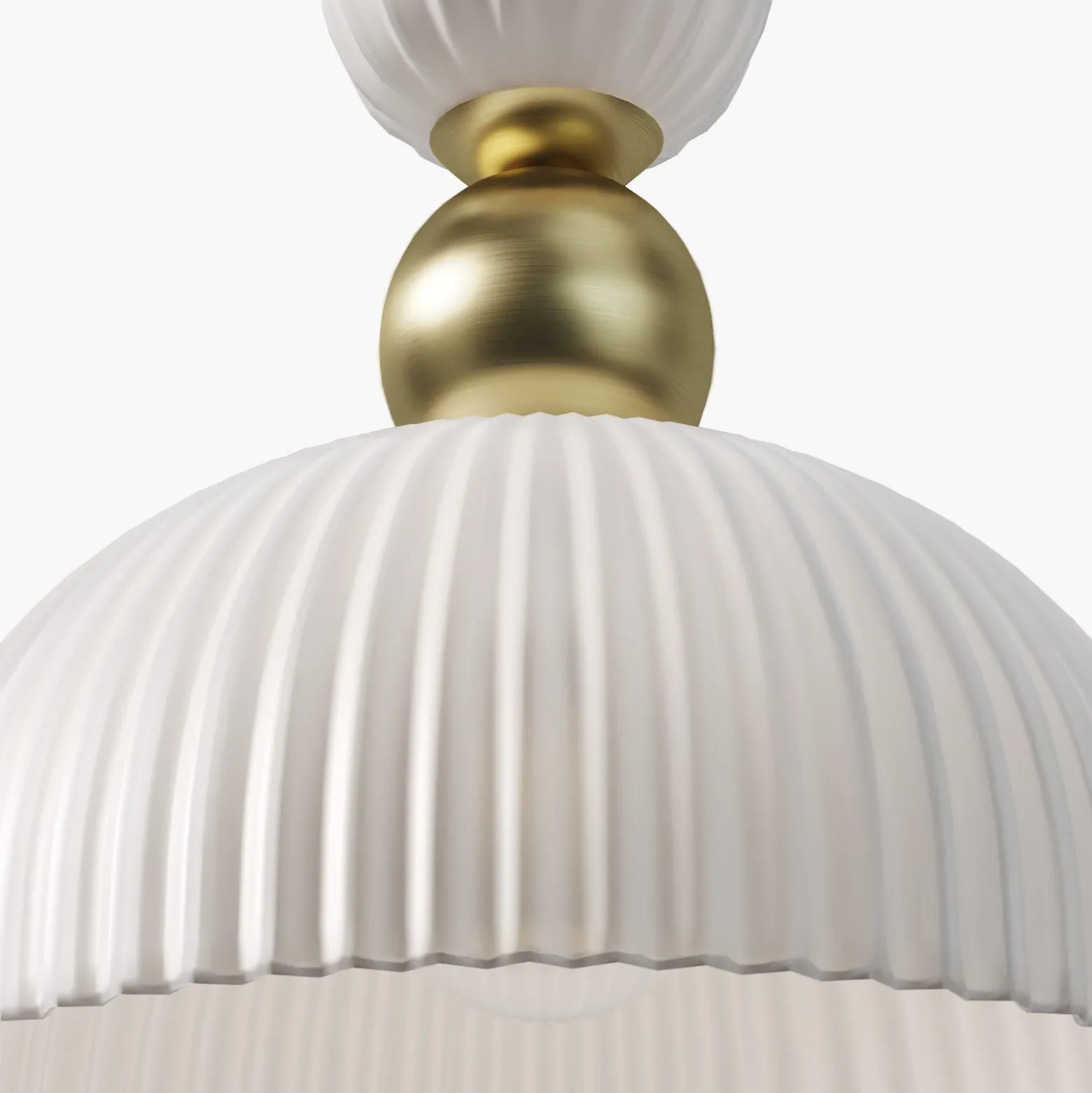 Lámpara colgante Maytoni Antic, blanco/dorado, Ø 30 cm, cristal, E27