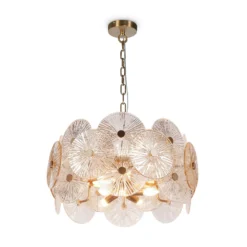 Lámpara colgante Maytoni Aster, cristal, Ø 62,6 cm, 8 x E14