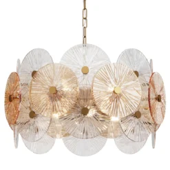 Lámpara colgante Maytoni Aster, cristal, Ø 62,6 cm, 8 x E14