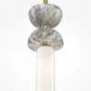 Lámpara colgante Maytoni Kyoto, oro, Ø 10 cm, mármol, cristal