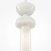 Lámpara colgante Maytoni Kyoto, blanca, Ø 10 cm, mármol, cristal
