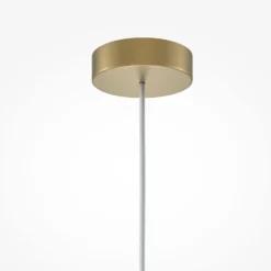 Lámpara colgante Maytoni Kyoto, oro, Ø 10 cm, mármol, cristal