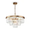 Lámpara colgante Maytoni Revero, latón, cristal, Ø 50 cm
