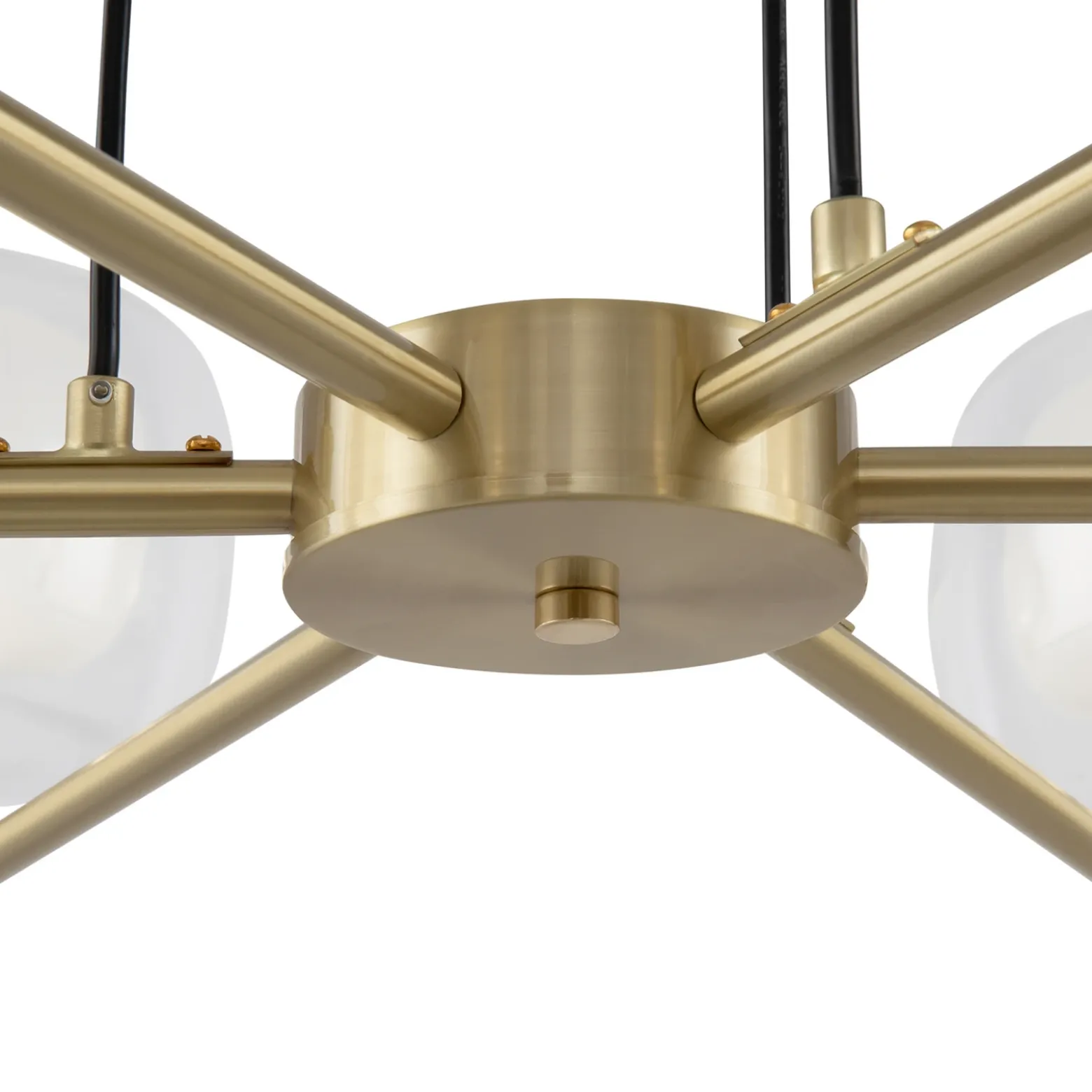 Lámpara colgante Maytoni Vision, dorada, 6 luces
