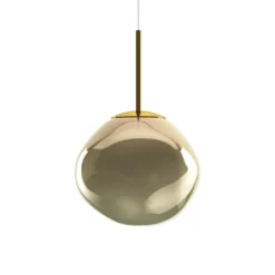 Lámpara colgante Melt de Tom Dixon, Ø 28 cm, color bronce, portalámparas