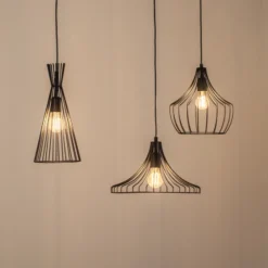 Lámpara colgante Mezopotamya N-1291 3 luces negro