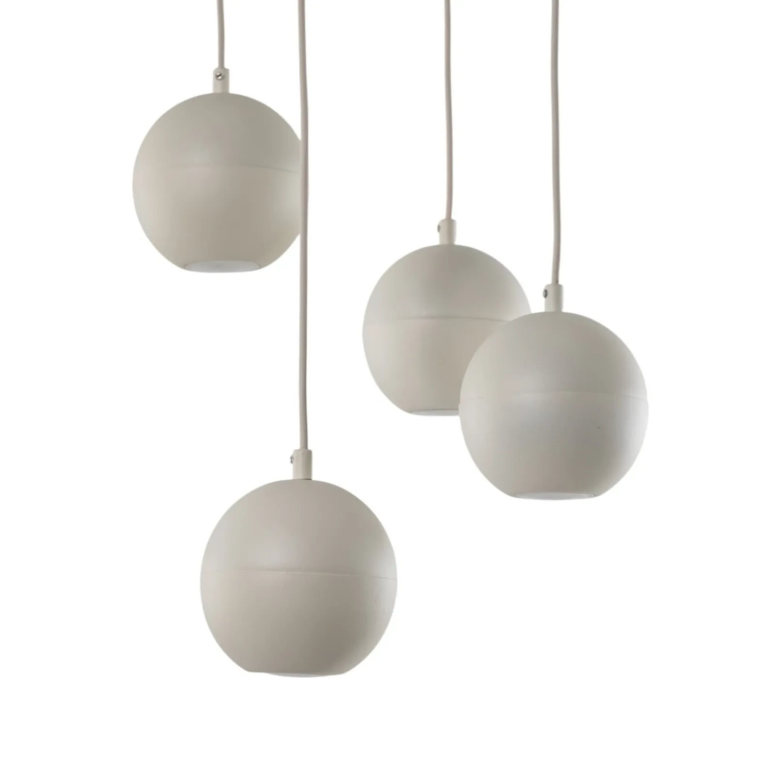 Lámpara colgante Midway, color arena, 4 luces, Ø 35 cm, GU10