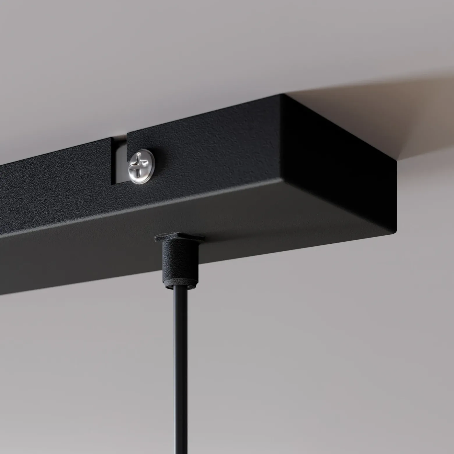 Lámpara colgante Midway, negra, 5 luces, 105 cm de largo, GU10