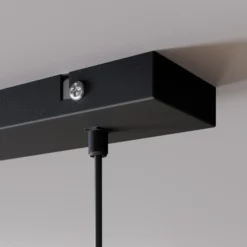 Lámpara colgante Midway, negra, 5 luces, 105 cm de largo, GU10
