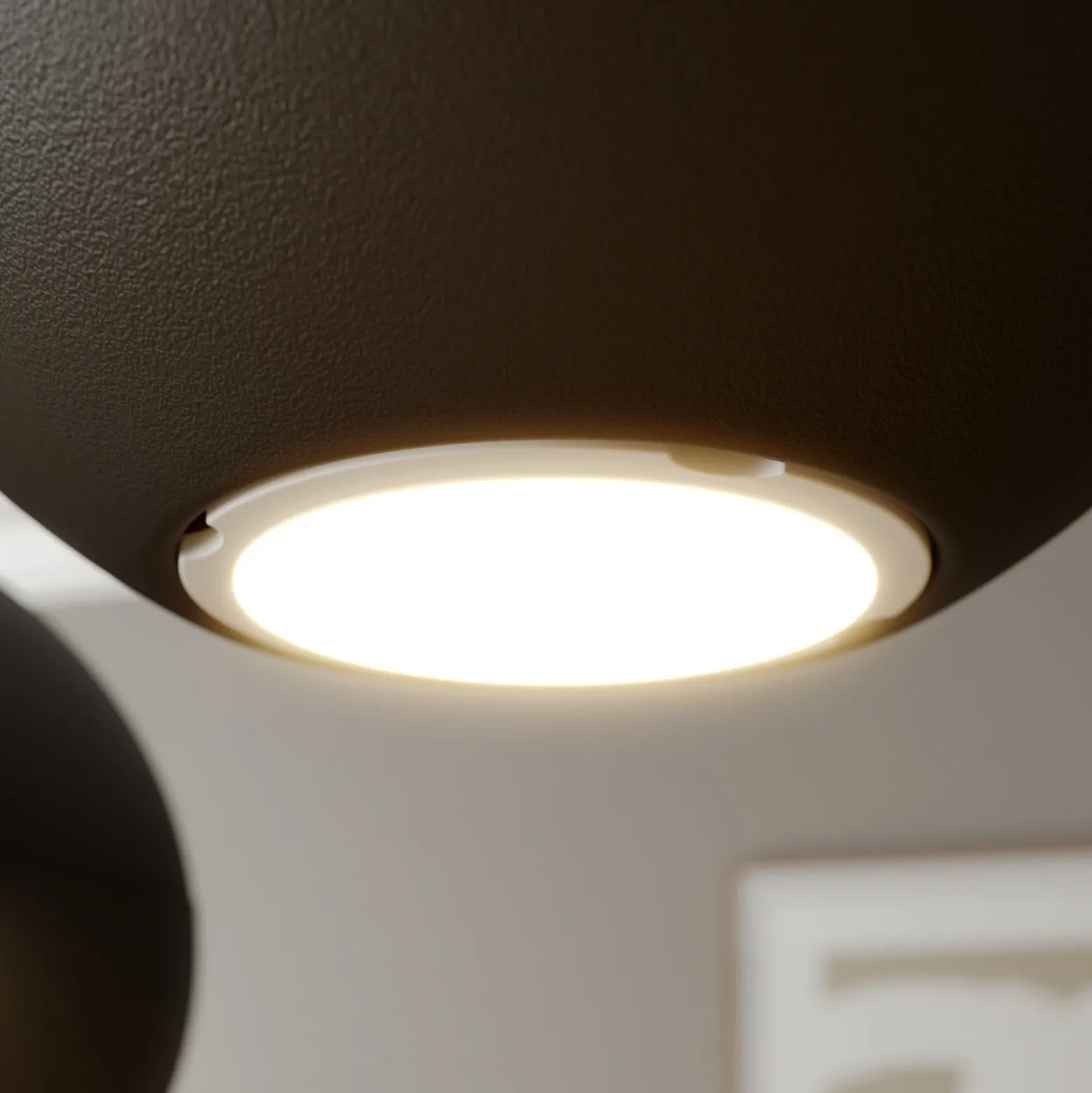 Lámpara colgante Midway, negra, 4 luces, Ø 35 cm, GU10