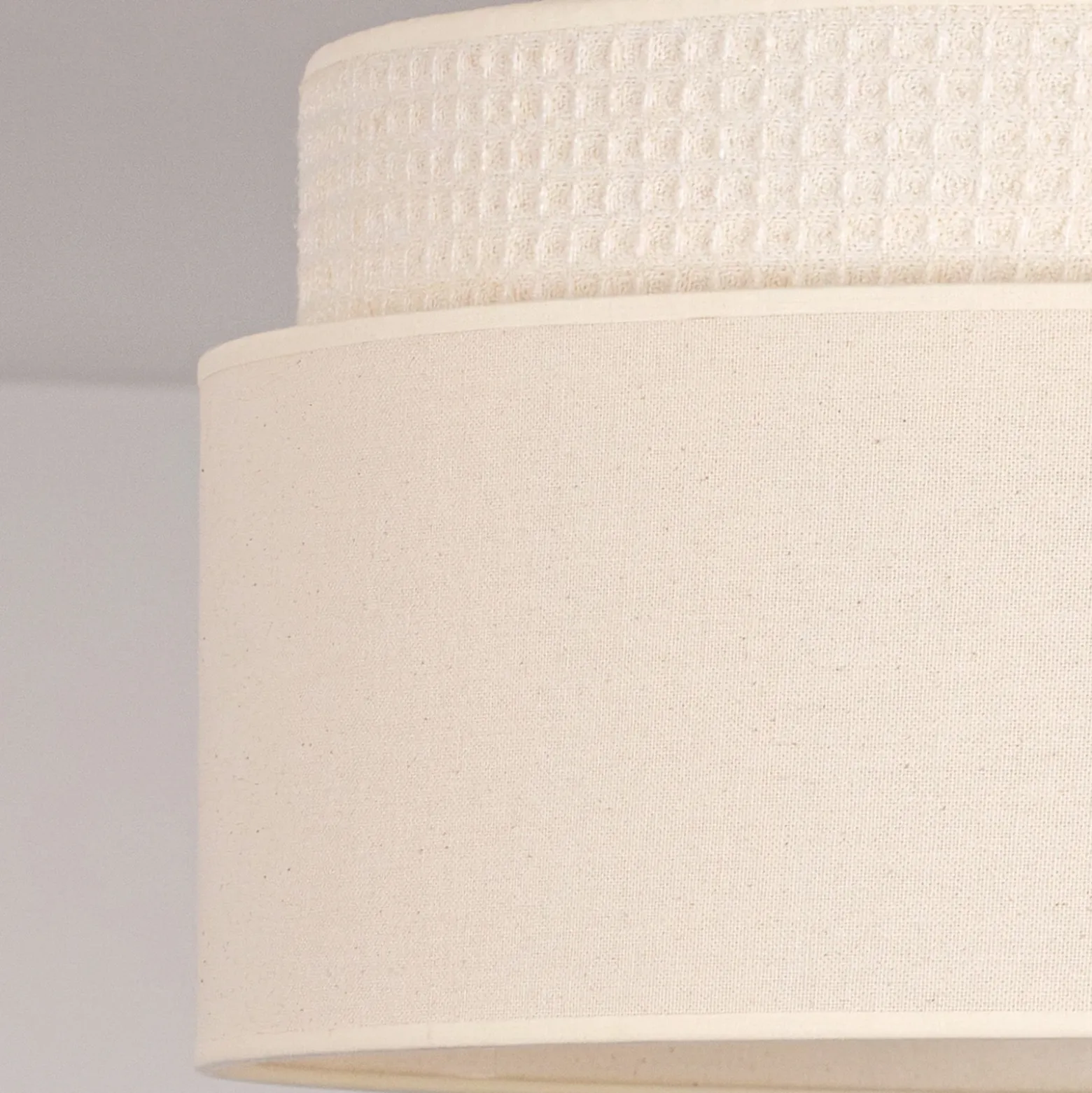 Lámpara colgante Milano, crudo/beige, Ø 45 cm, tejido, E27