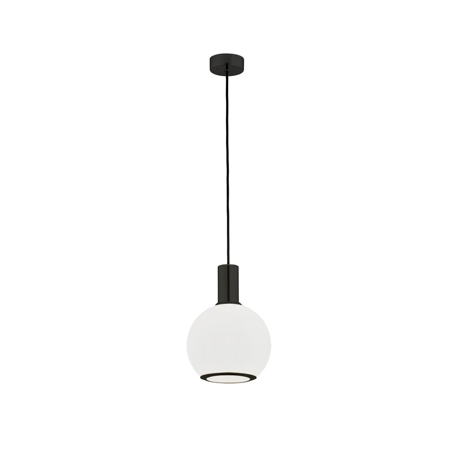 Lámpara colgante Milano, 1 luz, esfera, blanco