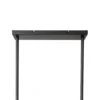 Lámpara colgante Milonga, negra, longitud 100 cm, metal/madera