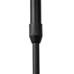 Lámpara colgante Milonga, negra, longitud 100 cm, metal/madera