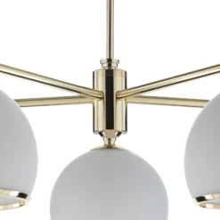 Lámpara colgante Mina, 5 luces, latón