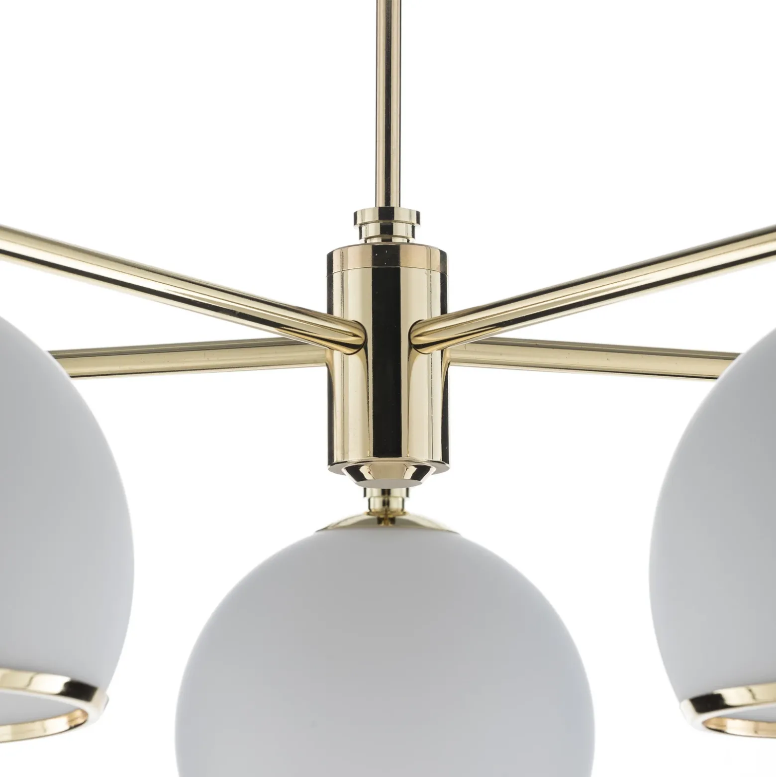 Lámpara colgante Mina, 5 luces, latón