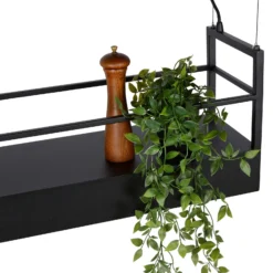 Lámpara colgante Miravelle polvo 6 luces negro