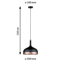 Lámpara colgante moderna Embla en negro