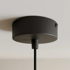 Lámpara colgante Modern A L con láminas de madera, Ø 60 cm