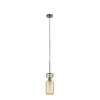 Lámpara colgante Molly, ámbar/dorado, 1 luz, cristal, Ø 12 cm