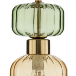 Lámpara colgante Molly, ámbar/dorado, 1 luz, cristal, Ø 12 cm