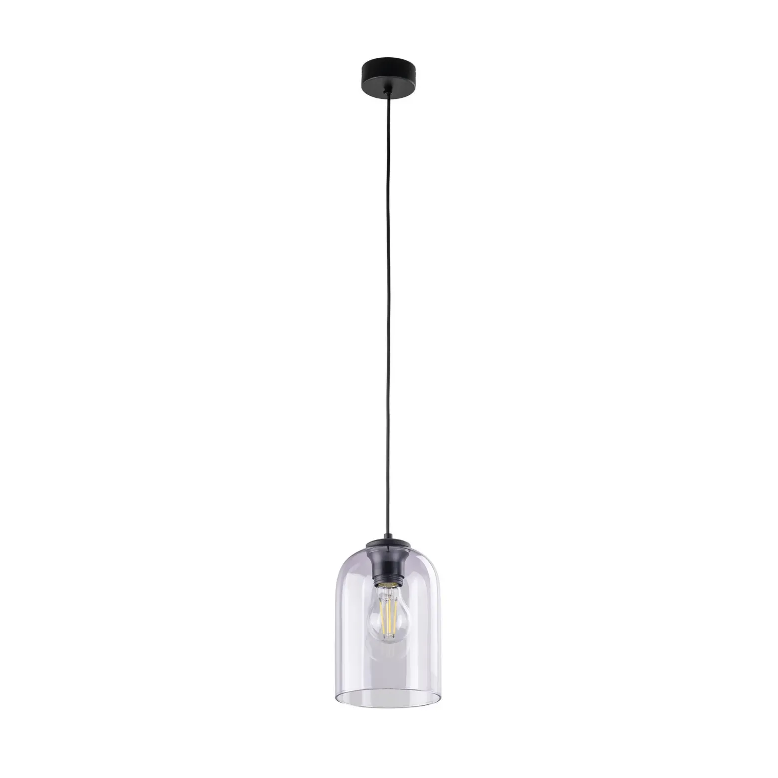 Lámpara colgante Molly, púrpura, Ø 14 cm, metal/vidrio