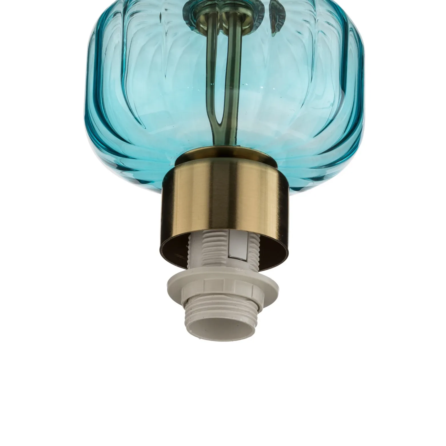 Lámpara colgante Molly, rosa/dorado, 1 luz, cristal, Ø 12 cm