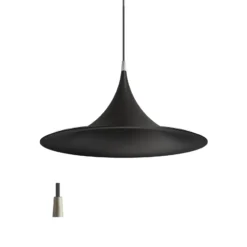Lámpara colgante Morgana, negro/níquel, metal, Ø 48 cm, E27