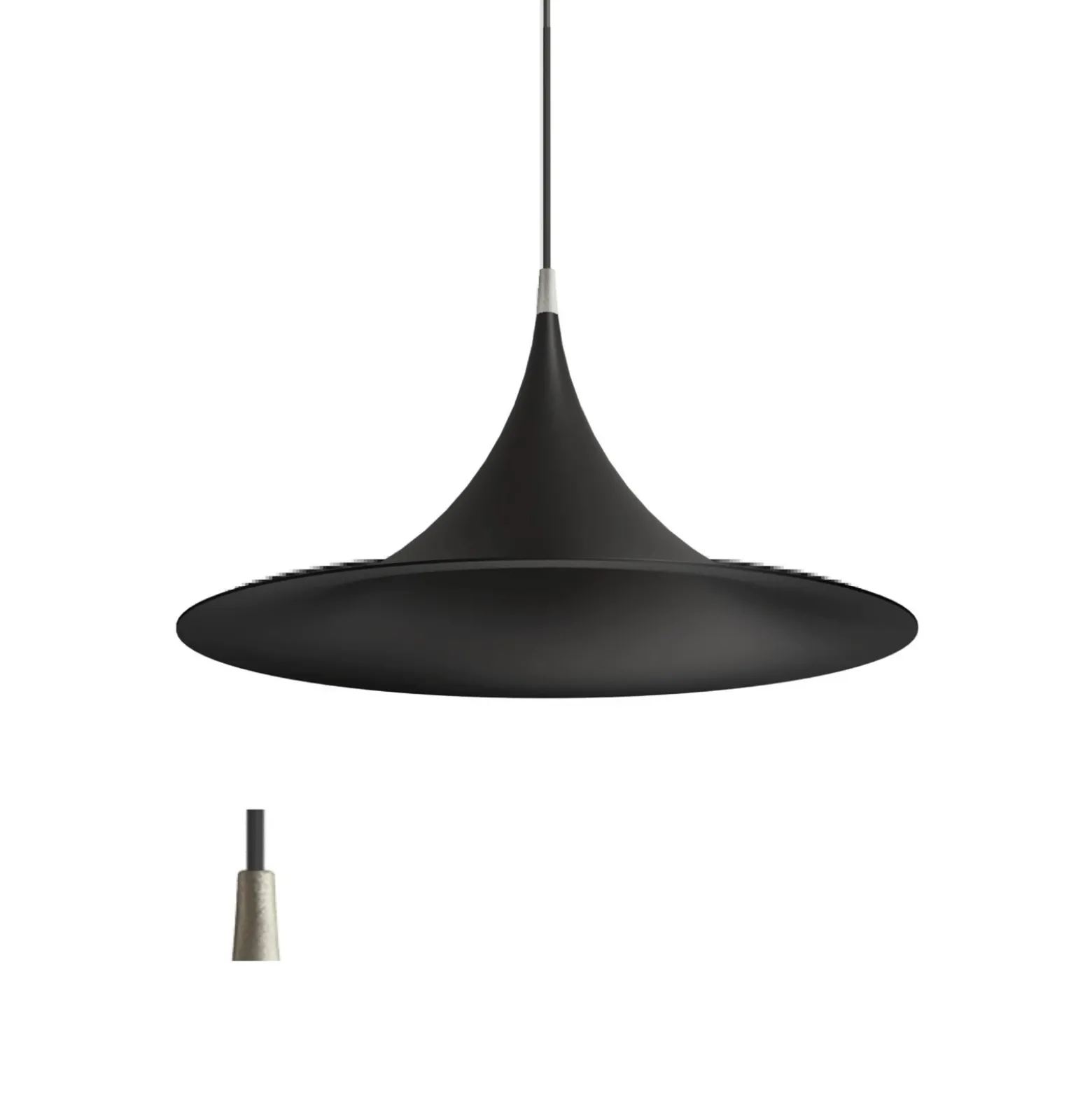 Lámpara colgante Morgana, negro/níquel, metal, Ø 48 cm, E27