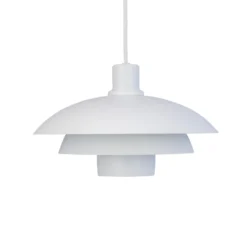 Lámpara colgante Morph de Dyberg Larsen, blanca, Ø 30 cm, metal