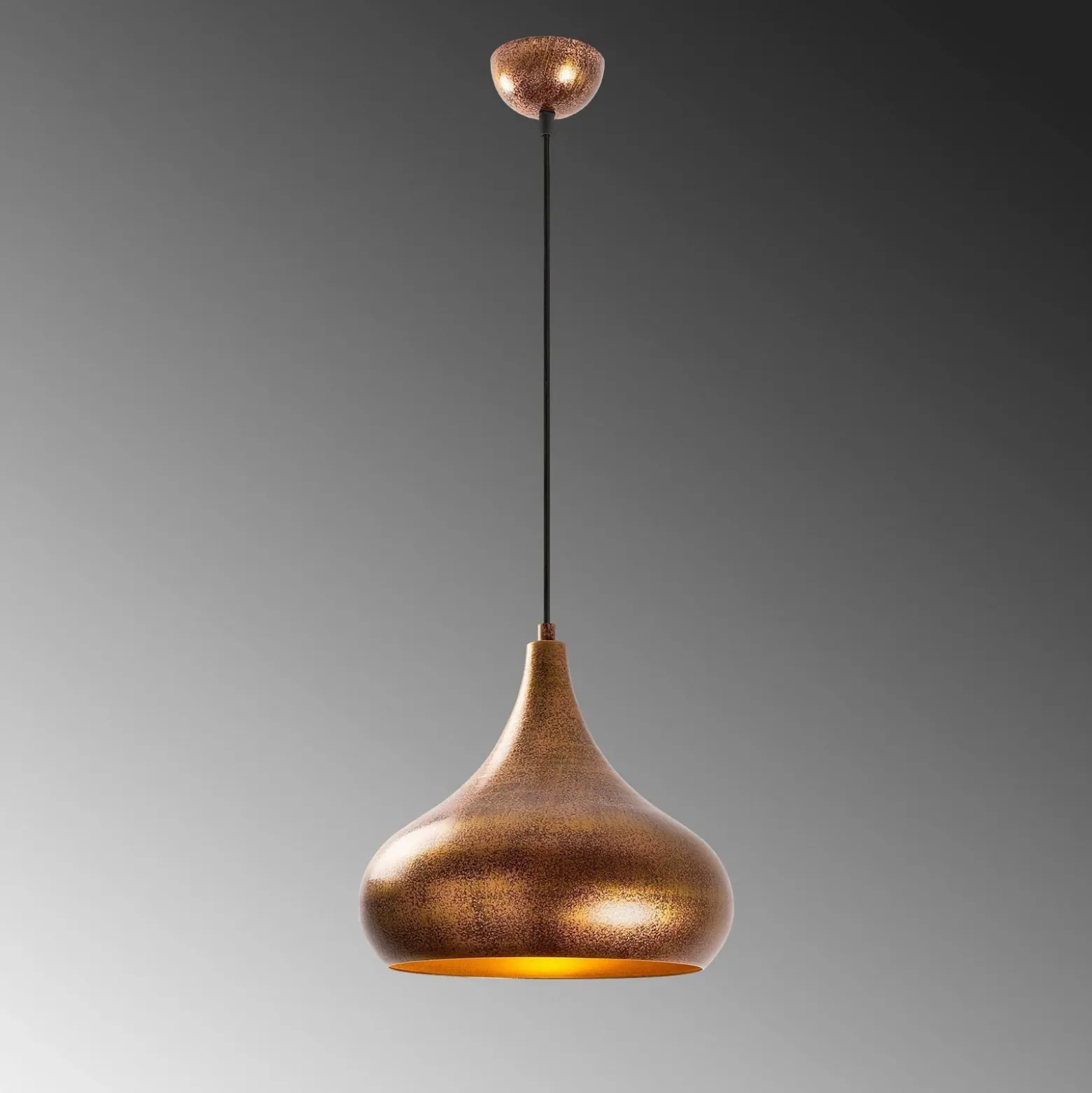 Lámpara colgante Muba 11550, latón bruñido, metal, Ø 26 cm
