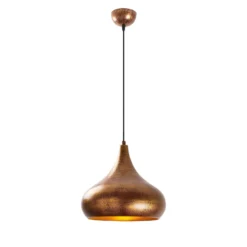 Lámpara colgante Muba 11550, latón bruñido, metal, Ø 26 cm