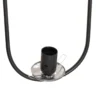 Lámpara colgante Mudoni, negro/blanco, vidrio, metal, E27