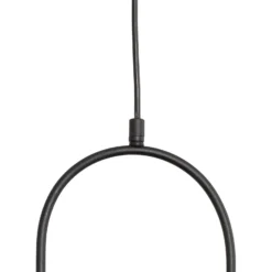 Lámpara colgante Mudoni, negro/blanco, vidrio, metal, E27
