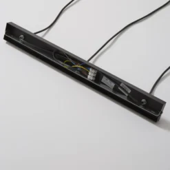 Lámpara colgante Muza 3 luces larga negro/madera clara