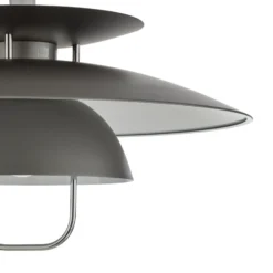 Lámpara colgante Nadija de Lindby, gris, 43 cm, regulable en altura, E27